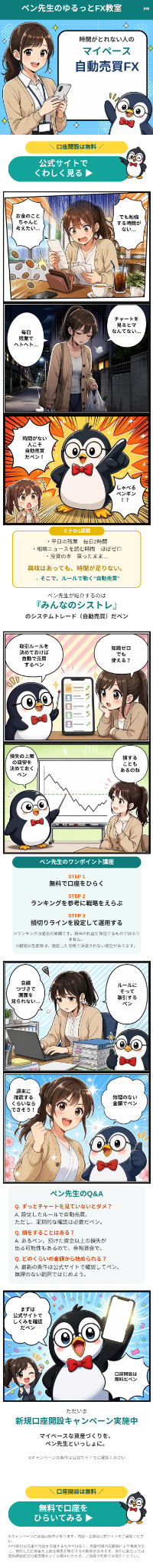 ペン先生のゆるっとFX教室 マイペース自動売買FX